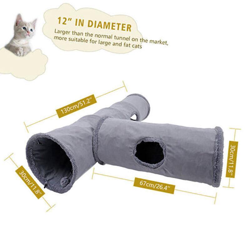 Cat Tunnel Pet Toys Play Hide Tube With Ball For Large Cat Dogs Rabbit
