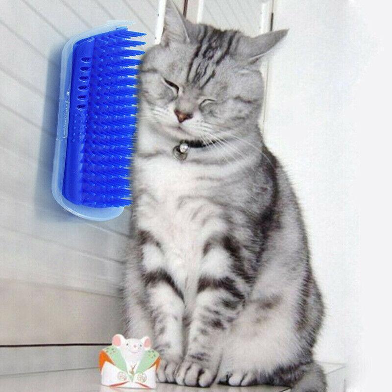 Pet Cat Self Massage Brush Comb Scratcher Wall Corner Self Groomer Grooming Toys